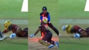 Watch: Nicholas Pooran loses cool, smashes ground in anger after losing wicket