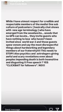 Karan Johar slams podcasters for insensitive guests disrespecting the film industry, calls out scary predictions on celebrities: 'This needs to stop'