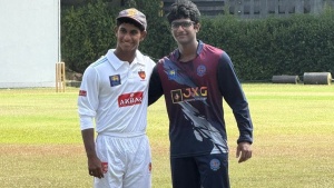 Muthiah Muralidaran and Sanath Jayausuriya's sons face off in club game in Sri Lanka