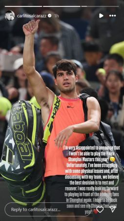 Carlos Alcaraz Withdraws from Shanghai Masters Following Japan Open Victory, Cites Physical Concerns