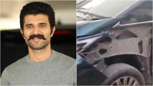 Vijay Deverakonda Safe After Car Crash: Actor's Vehicle Involved in Collision Near Undavalli
OR
Actor Vijay Deverakonda Uninjured After Car Accident in Jogulamba Gadwala District
OR
Vijay Deverakonda's Car Damaged in Accident; Actor Reportedly Safe