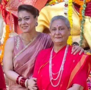 Kajol's Charm Cracks Jaya Bachchan's Stern Facade at Durga Puja, Leaving Onlookers Stunned