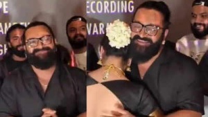 'Kantara: Chapter 1' Premiere: Rishab Shetty's Emotional Embrace with Wife Pragathi Steals Hearts