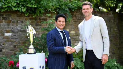 Sachin Tendulkar and James Anderson, namesakes of the newly renamed trophy.