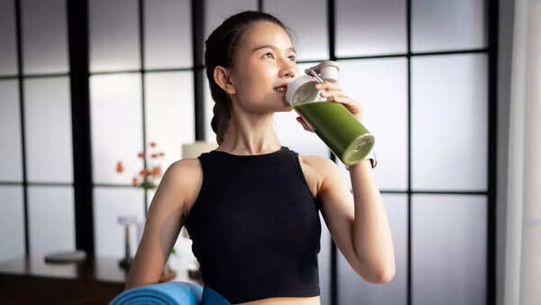Woman enjoying a healthy smoothie