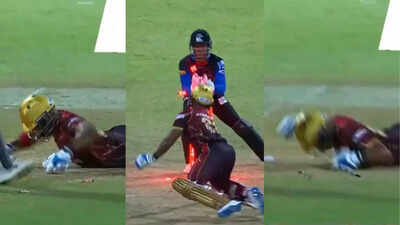 Watch: Nicholas Pooran loses cool, smashes ground in anger after losing wicket